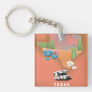 Porte-clefs Affiche de voyage au Texas