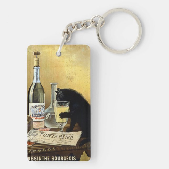 Porte-clefs Affiche française rétro "absinthe bourgeois" (Dos)