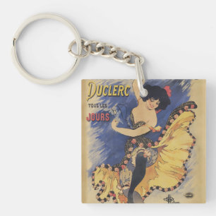 Porte-clefs Affiche française vintage Art Nouveau Danseuse