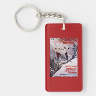 Porte-clefs Affiche promotionnelle de ski