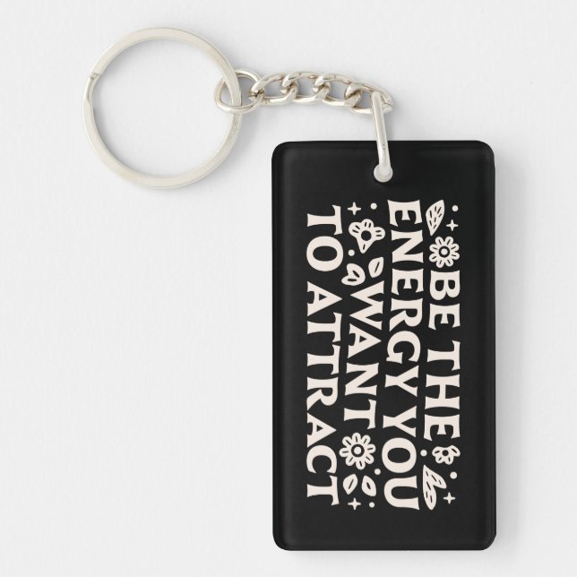 Porte-clefs Affirmations de manifestation loi d'attraction (Devant)