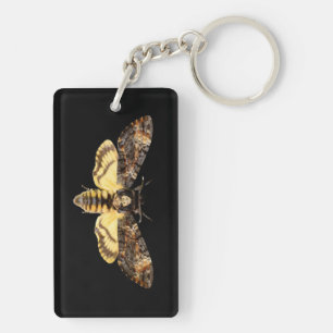 Porte-clefs african death head moth butterfly insect Acheronti