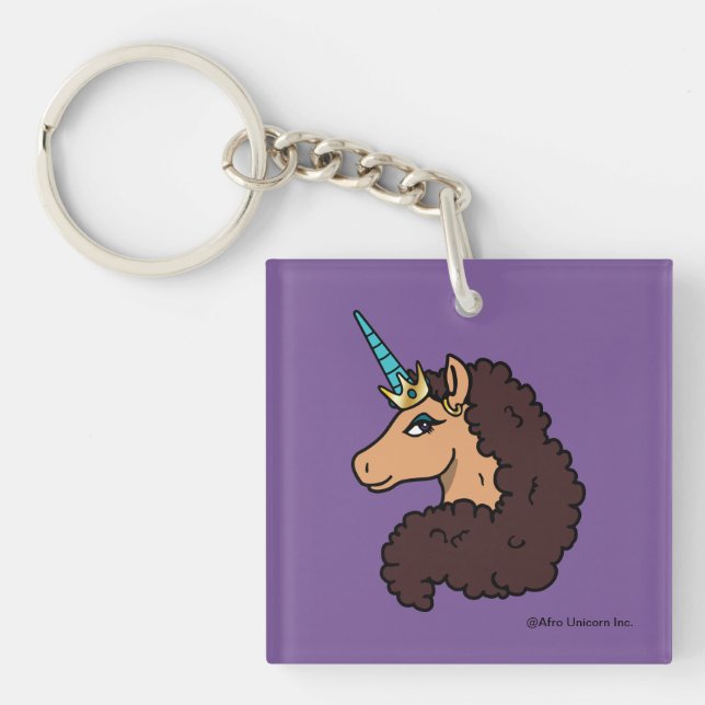 Porte-clefs Afro Unicorn | Divin (Devant)