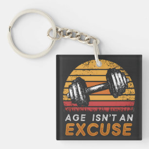 Porte-clefs Age n'est pas une excuse Femmes Fitness Citations 
