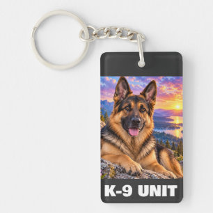 Porte-clefs agent de police de l'unité K-9 policier