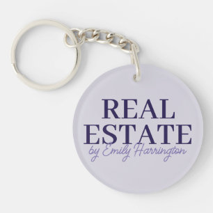 Porte-clefs Agent immobilier moderne lavande