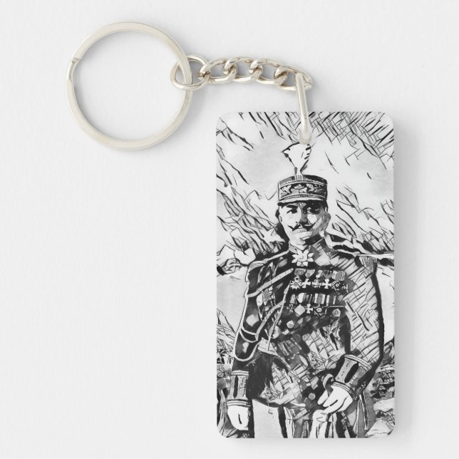 Porte-clefs Agha Petros et le drapeau (Devant)