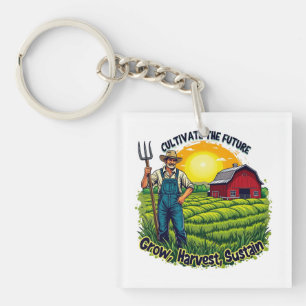 Porte-clefs Agricole de l'amour de l'agriculture de l'avenir a