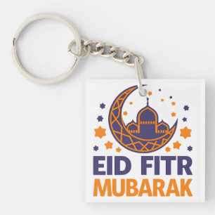 Porte-clefs Aïd el-Fitr Moubarak Joyeux Aïd el-Fitr Hommes mus