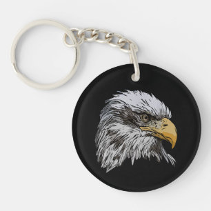 Porte-clefs Aigle à tête blanche Graphique Animal symbole nati