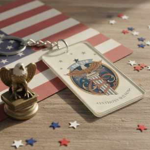 Porte-clefs Aigle américain USA 250 Motif Art nouveau ID1304