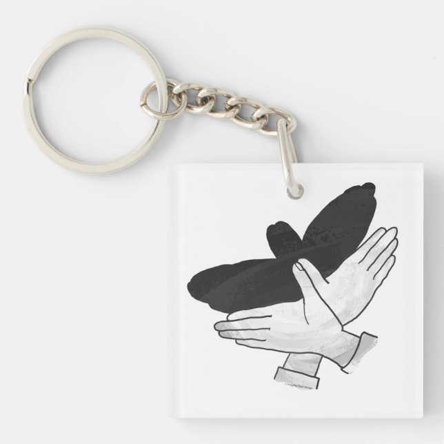 Porte-clefs Aigle de silhouette (Devant)