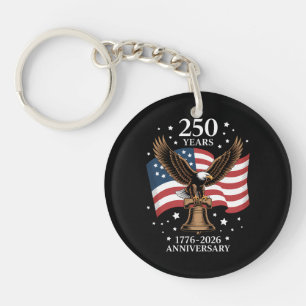 Porte-clefs Aigle et Drapeau 250 Ans d'Amérique 1776-2026