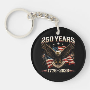 Porte-clefs Aigle patriotique des États-Unis 250e anniversaire