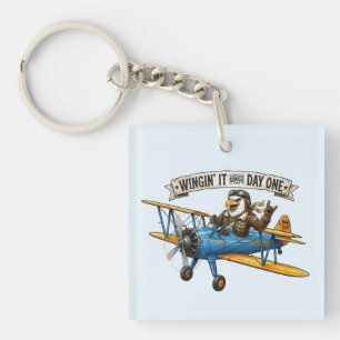 Porte-clefs Aile d'aigle qui improvise