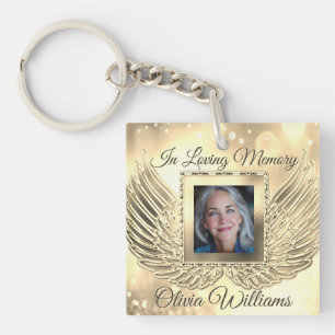 Porte-clefs Ailes d'ange de souvenir personnalisées Ajouter un