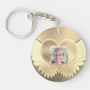 Porte-clefs Ailes Gold personnalisées Ajouter une photo