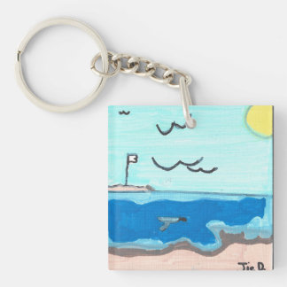 Porte-clefs Aimant de scène de plage