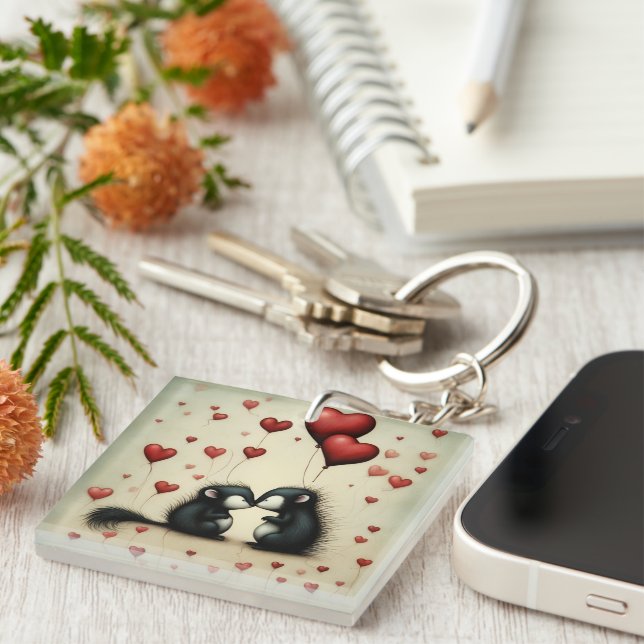 Porte-clefs Aimer la peau 1 (Devant Droit)