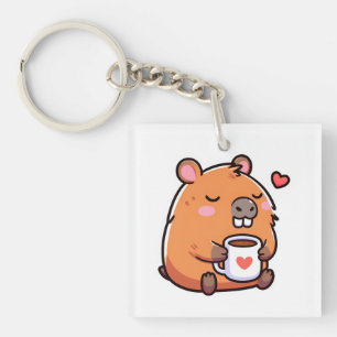 Porte-clefs Aimer le café Capybara