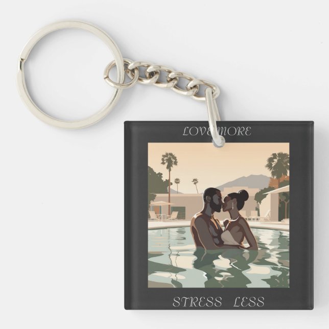 PORTE-CLEFS AIMER PLUS DE CONCEPTION #1 (Devant)