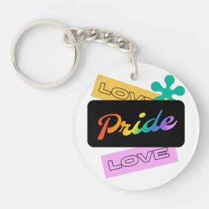 Porte-clefs Aimez l'amour de fierté. LGBT+pride. Porte - clé a