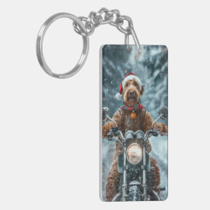 Porte-clefs Airedale Chien équitation Moto Noël