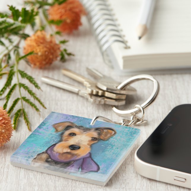 Porte-clefs Airedale Terrier (Devant Droit)