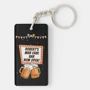 Porte-clefs Ajouter un nom Modifier le texte Man Cave Bar Beer