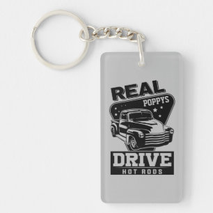 Porte-clefs Ajouter un nom Texte Real Grand-père Pop Drive Hot