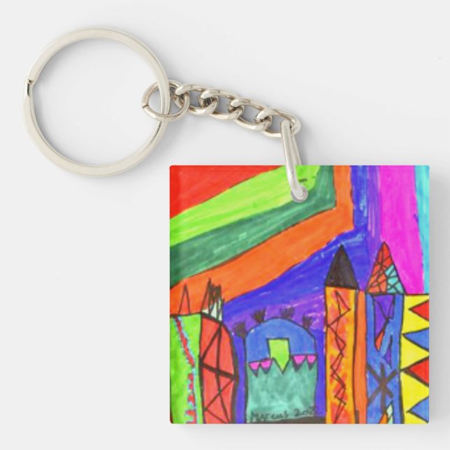 Porte-clefs Ajouter une oeuvre d'enfant (Devant)