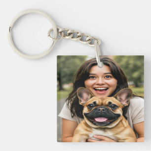 Porte-clefs Ajouter une photo de Bouledogue Français Personnal