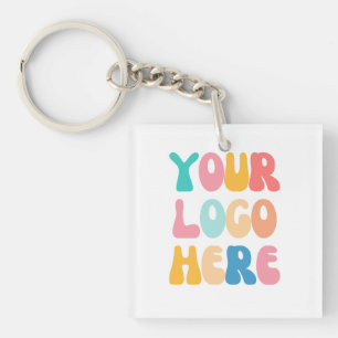 Porte-clefs Ajouter votre entreprise Logo Moderne Minimal Simp