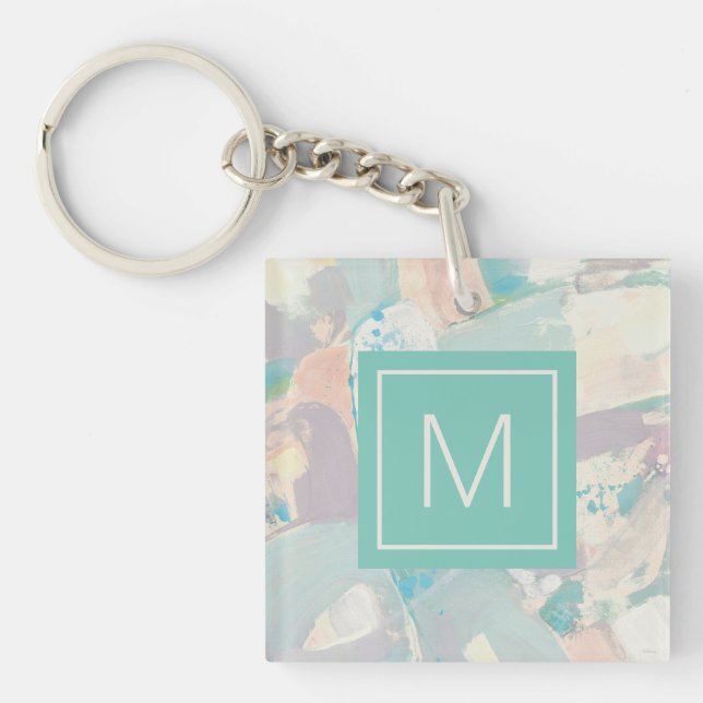 Porte-clefs Ajouter votre initiale | White Rock Pastel (Devant)