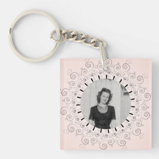 Porte-clefs Ajouter Votre Photo Vintage Victorian Fancy Frame