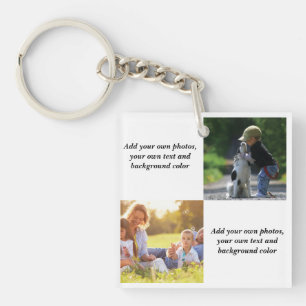 Porte-clefs Ajoutez vos propres photos, texte et jetez pi par