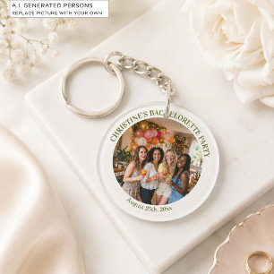 Porte-clefs Ajoutez Votre Propre Photo Élégant Cadeau de Fête