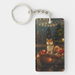 Porte-clefs Akita Christmas Festive Voyage