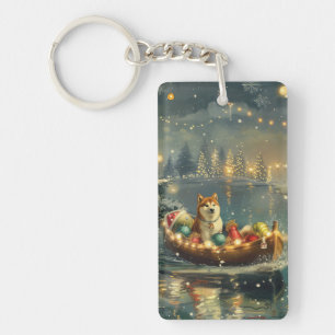 Porte-clefs Akita Christmas Festive Voyage