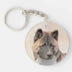 Porte-clefs Akita Peinture - Cute Original Chien Art