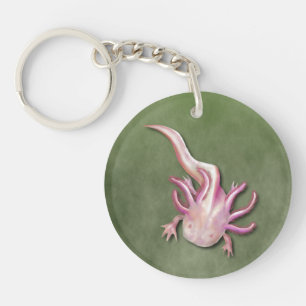 Porte-clefs Albino Axolotl "Poisson de promenade" Art