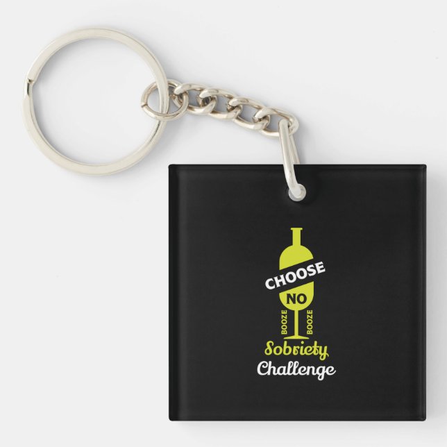Porte-clefs Alcool Sobriété Alcool Sans alcool Support Teetota (Devant)