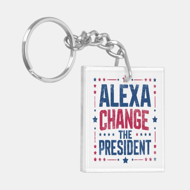 Porte-clefs Alexa Change Le Président Drôle Politique (Devant gauche)