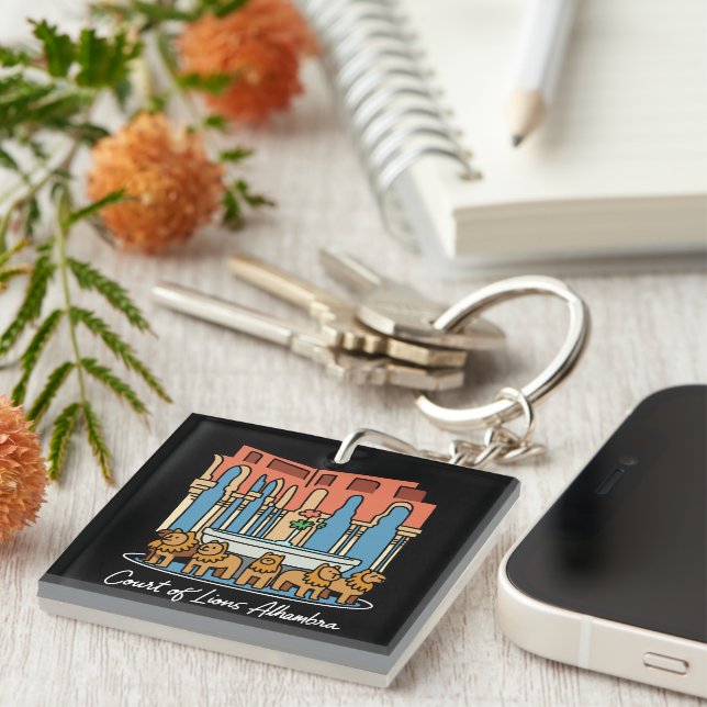 Porte-clefs Alhambra Cour des Lions 3 (Devant Droit)