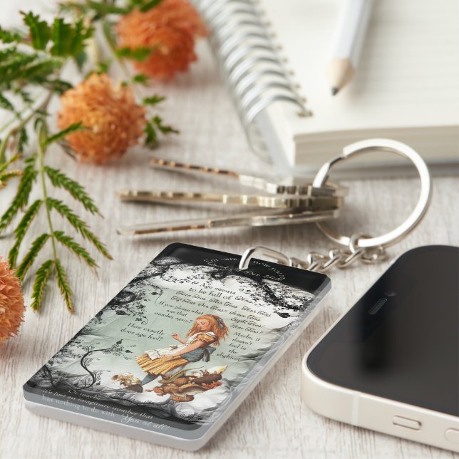 Porte-clefs Alice Au Pays Des Merveilles Thés Vert Noir (Devant droit)