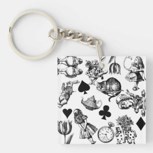 Porte-clefs Alice White Rabbit Wonderland Classic