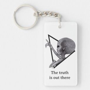 Porte-clefs Alien gris, la vérité est là