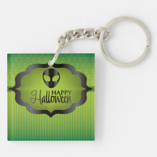 Porte-clefs Alien vert d'Halloween