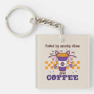 Porte-clefs Alimenté par des Vibes Éffrayantes et du café