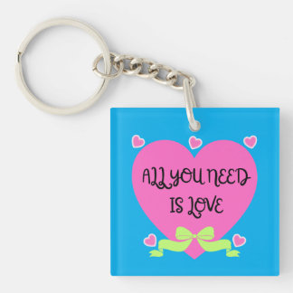 Porte-clefs All You Need Is Love – Valentine Heart Design